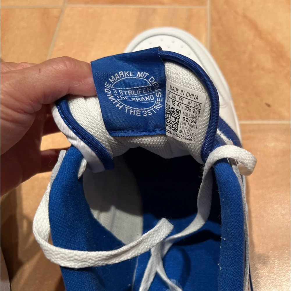 Adidas Men’s Casual White & Blue Forum Low CL Sneaker Shoes